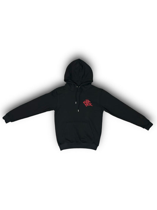 Red embroidered RG hoodie