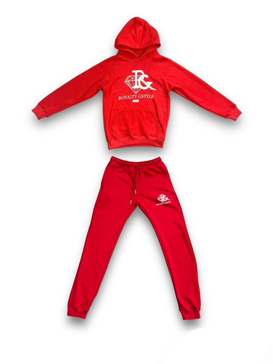 RG screen-printed tracksuit - red